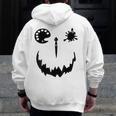 Pumpkin Artist Halloween Art Teacher Men Zip Up Hoodie Back Print, funny design Pumpkin Artist Halloween Art Teacher Men Zip Up Hoodie Back Print, funny design
