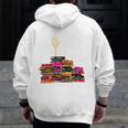 Reading Books Librarian Reader Nerd I'm Ok Teacher School Men Zip Up Hoodie Back Print, funny design Reading Books Librarian Reader Nerd I'm Ok Teacher School Men Zip Up Hoodie Back Print, funny design