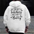Retro The Best Teachers Are A Bit Batty Halloween Teacher Men Zip Up Hoodie Back Print, funny design Retro The Best Teachers Are A Bit Batty Halloween Teacher Men Zip Up Hoodie Back Print, funny design