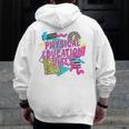Retro Physical Education Vibes Gym Teacher Phys Ed Teacher Men Zip Up Hoodie Back Print, funny design