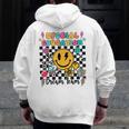 Retro Special Education Squad Groovy Dream Team Teacher Men Zip Up Hoodie Back Print, Groovy Teacher Gifts, funny design