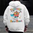Retro Teaching Is My Superpower Apple Teacher Appreciation Men Zip Up Hoodie Back Print, funny design