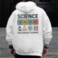 Science Teacher Periodic Table Jokes Chemistry Pun Men Zip Up Hoodie Back Print, Science Teacher Gifts, funny design