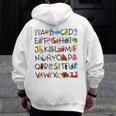 SPANISH ALPHABET MAESTRA SPANISH TEACHER Men Zip Up Hoodie Back Print, funny design SPANISH ALPHABET MAESTRA SPANISH TEACHER Men Zip Up Hoodie Back Print, funny design