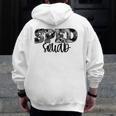 Special Education Squad Camo SPED Teacher Men Zip Up Hoodie Back Print, funny design
