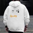 Spooky Inequalities Ghosts Halloween Math Teacher Men Zip Up Hoodie Back Print, funny design Spooky Inequalities Ghosts Halloween Math Teacher Men Zip Up Hoodie Back Print, funny design