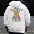 My Students Have A Pizza-My-Heart Valentines Day Teacher Men Zip Up Hoodie Back Print, funny design