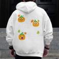 I Teach The Cutest Pumpkins In The Patch Teacher Men Zip Up Hoodie Back Print, funny design