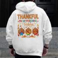 Teach Thanksgiving Teacher Thankful For My Preschool Turkeys Men Zip Up Hoodie Back Print, funny design Teach Thanksgiving Teacher Thankful For My Preschool Turkeys Men Zip Up Hoodie Back Print, funny design