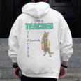 I Am A Teacher Alcoholic Cat Beer Feline Men Women Men Zip Up Hoodie Back Print, funny design I Am A Teacher Alcoholic Cat Beer Feline Men Women Men Zip Up Hoodie Back Print, funny design