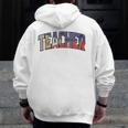 Teacher Filipino Vintage Heritage DNA Flag Men Zip Up Hoodie Back Print, funny design