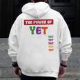 Teacher Growth Mindset Power Of Yet Men Zip Up Hoodie Back Print, funny design