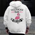 This Teacher Loves Her Flock Cute Flamingo Teacher Men Zip Up Hoodie Back Print, funny design This Teacher Loves Her Flock Cute Flamingo Teacher Men Zip Up Hoodie Back Print, funny design