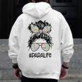 Teacher Para Life Tee Paraprofessional Cute Messy Bun Men Zip Up Hoodie Back Print, funny design Teacher Para Life Tee Paraprofessional Cute Messy Bun Men Zip Up Hoodie Back Print, funny design