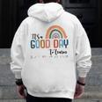 Teacher Of Visually Impaired Braille A Good Day To Learn Men Zip Up Hoodie Back Print, funny design
