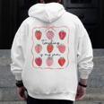 Teaching Is My Jam Teacher Team Crew Cute Strawberry Girls Men Zip Up Hoodie Back Print, funny design
