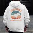 Teaching Is A Walk In The Park Teacher T-Rex Retro Men Zip Up Hoodie Back Print, funny design Teaching Is A Walk In The Park Teacher T-Rex Retro Men Zip Up Hoodie Back Print, funny design