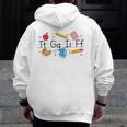 TGIF Teacher Alphabet Kindergarten Teacher Appreciation Men Zip Up Hoodie Back Print, funny design