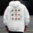 Thankful For Books Turkey Reading Book Lovers Fall Teacher Men Zip Up Hoodie Back Print, funny design
