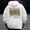 Thankful Teacher Thanksgiving Fall Pumpkin Turkey Men Zip Up Hoodie Back Print, funny design Thankful Teacher Thanksgiving Fall Pumpkin Turkey Men Zip Up Hoodie Back Print, funny design