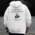 Thomas Jefferson USA History Teacher Student Men Zip Up Hoodie Back Print, History Teacher Gifts, funny design