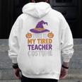 This Is My Tired Teacher Costume Halloween Premium Tri-Blend Men Zip Up Hoodie Back Print, funny design This Is My Tired Teacher Costume Halloween Premium Tri-Blend Men Zip Up Hoodie Back Print, funny design