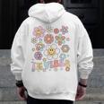 TK Vibes Back To School TK Girl Kid TK Team TK Teacher Women Men Zip Up Hoodie Back Print, funny design