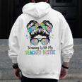 Twin Day Friends Teacher Twinning With My Bestie Men Zip Up Hoodie Back Print, Friend Gifts, funny design