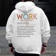Vintage Work Bestie Definition Teachers Nurses Boss Women Men Zip Up Hoodie Back Print, funny design Vintage Work Bestie Definition Teachers Nurses Boss Women Men Zip Up Hoodie Back Print, funny design