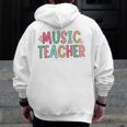 Women Music Teacher First Day Of School Elementary School Men Zip Up Hoodie Back Print, funny design Women Music Teacher First Day Of School Elementary School Men Zip Up Hoodie Back Print, funny design