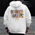 Women Spooky Science Teacher Halloween Science Stem Teacher Men Zip Up Hoodie Back Print, Science Teacher Gifts, funny design