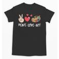 Art Teacher Peace Love Art For Artists And Painters Unisex T-Shirt, trending gift Art Teacher Peace Love Art For Artists And Painters Unisex T-Shirt, trending gift