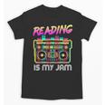 Back To School Retro Reading Is My Jam 80s Teacher Boombox Unisex T-Shirt, trending gift