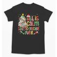 Book Tree All Is Calm Said No Teacher Ever Christmas Unisex T-Shirt, trending gift Book Tree All Is Calm Said No Teacher Ever Christmas Unisex T-Shirt, trending gift