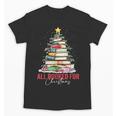 All Booked For Christmas Xmas Tree Teacher Holiday Pajamas Unisex T-Shirt, trending gift All Booked For Christmas Xmas Tree Teacher Holiday Pajamas Unisex T-Shirt, trending gift