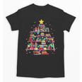 Christmas Library Tree Love Reading Books Nerd Teacher Unisex T-Shirt, trending gift Christmas Library Tree Love Reading Books Nerd Teacher Unisex T-Shirt, trending gift