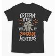 Creepin It Real With My 2nd Grade Monsters Halloween Teacher For Men Women Kids Unisex T-Shirt, 2nd Grade Teacher Gifts, trending gift Creepin It Real With My 2nd Grade Monsters Halloween Teacher For Men Women Kids Unisex T-Shirt, 2nd Grade Teacher Gifts, trending gift