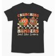Crunching Numbers Just Like Leaves Pumpkin Fall Teacher Unisex T-Shirt, trending gift