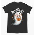 Cute Ghost Book Reading Halloween Teacher Unisex T-Shirt, trending gift Cute Ghost Book Reading Halloween Teacher Unisex T-Shirt, trending gift