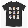 Cute Ghost Reading Books Teacher Halloween Reading Men Women Kids Unisex T-Shirt, trending gift