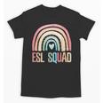 ESL Squad Teacher Crew Team Back To School English Rainbow Unisex T-Shirt, Esl Teacher Gifts, English Teacher Gifts, trending gift ESL Squad Teacher Crew Team Back To School English Rainbow Unisex T-Shirt, Esl Teacher Gifts, English Teacher Gifts, trending gift