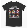 ESL Teacher All Are Welcome Here For Worlds Virtual Teachers Unisex T-Shirt, Esl Teacher Gifts, trending gift ESL Teacher All Are Welcome Here For Worlds Virtual Teachers Unisex T-Shirt, Esl Teacher Gifts, trending gift