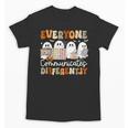 Everyone Communicates Differently Halloween Sped Teacher Unisex T-Shirt, trending gift Everyone Communicates Differently Halloween Sped Teacher Unisex T-Shirt, trending gift