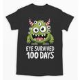 Eye Survived 100 Days Of School Monster Lover Teacher Kids Unisex T-Shirt, trending gift