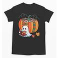 Fall Book Pumpkin Ghost Reading Books Halloween Teacher Unisex T-Shirt, trending gift Fall Book Pumpkin Ghost Reading Books Halloween Teacher Unisex T-Shirt, trending gift
