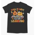 Fall In Love With Learning Fall Teacher Thanksgiving Retro Unisex T-Shirt, trending gift Fall In Love With Learning Fall Teacher Thanksgiving Retro Unisex T-Shirt, trending gift