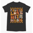 Fall In Love With Music Groovy Thanksgiving Music Teacher Men Women Girls Kids Unisex T-Shirt, Groovy Teacher Gifts, trending gift Fall In Love With Music Groovy Thanksgiving Music Teacher Men Women Girls Kids Unisex T-Shirt, Groovy Teacher Gifts, trending gift