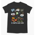 Friendship Inclusion Language Teacher It Starts With Hello Unisex T-Shirt, trending gift Friendship Inclusion Language Teacher It Starts With Hello Unisex T-Shirt, trending gift
