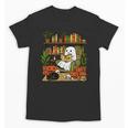 Ghost Library Reading Books Halloween Librarian Teacher Unisex T-Shirt, trending gift Ghost Library Reading Books Halloween Librarian Teacher Unisex T-Shirt, trending gift