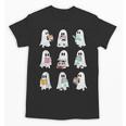 Ghost Reading Books Spooky Librarian Teacher Women Unisex T-Shirt, trending gift